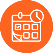 Calendar Time Icon_Round Orange