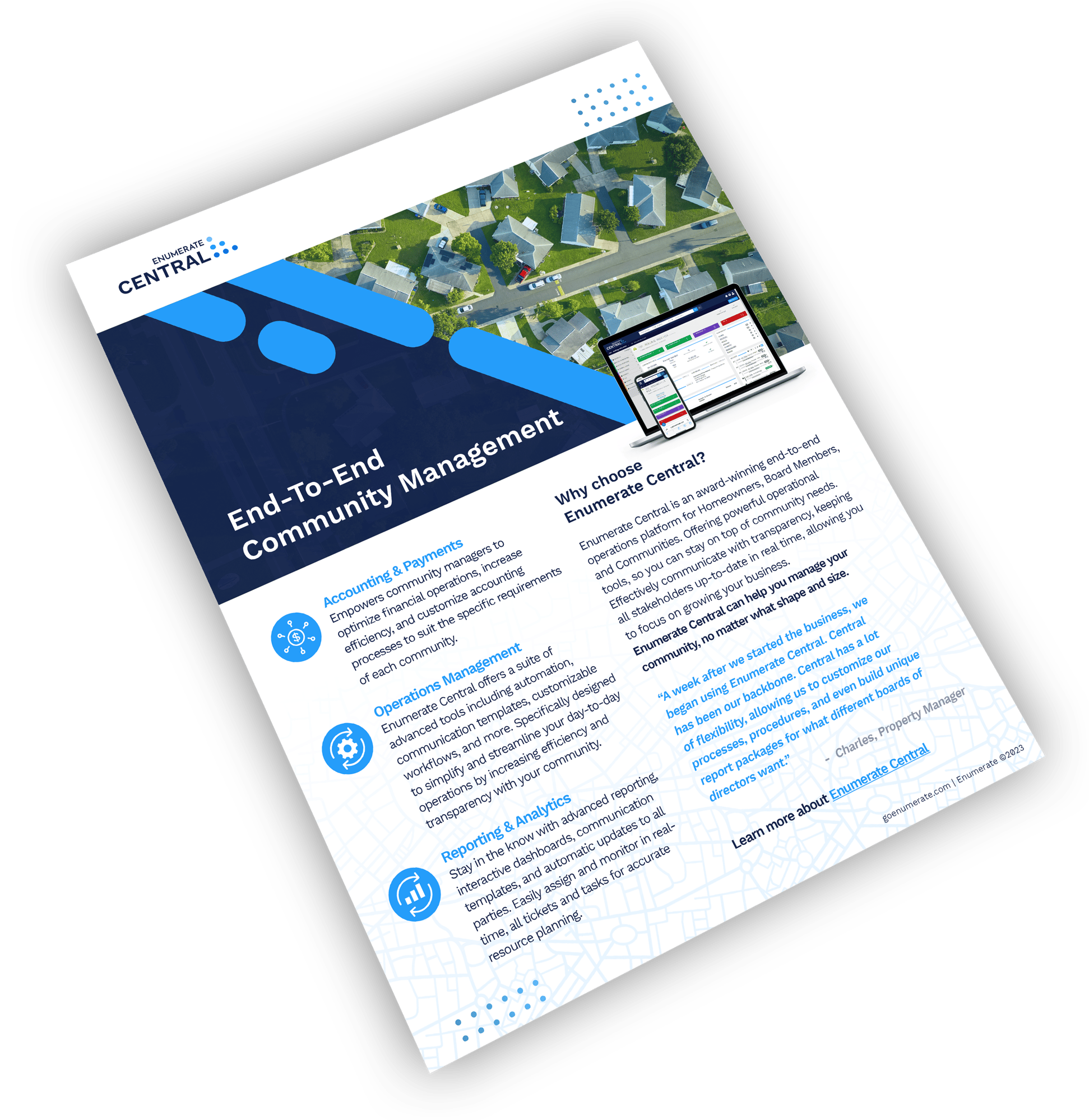 Enumerate Central Product Sheet Mockup Enumerate Central Product Sheet Mockup