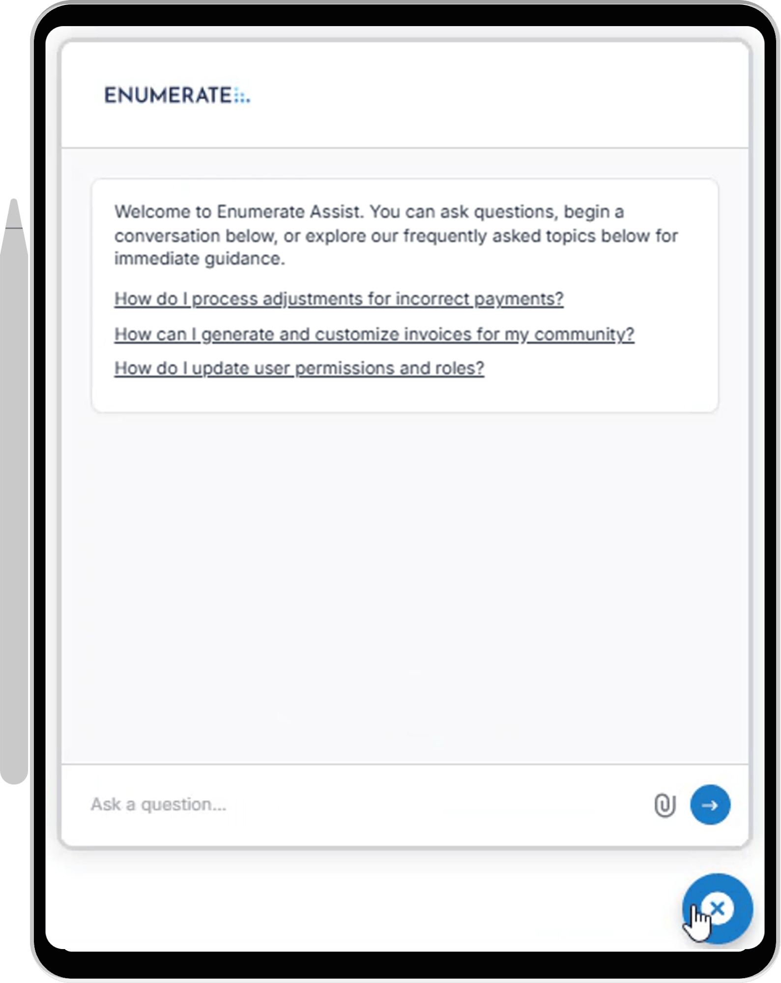 Enumerate Assist Chat iPad-1 Enumerate Assist Chat iPad-1