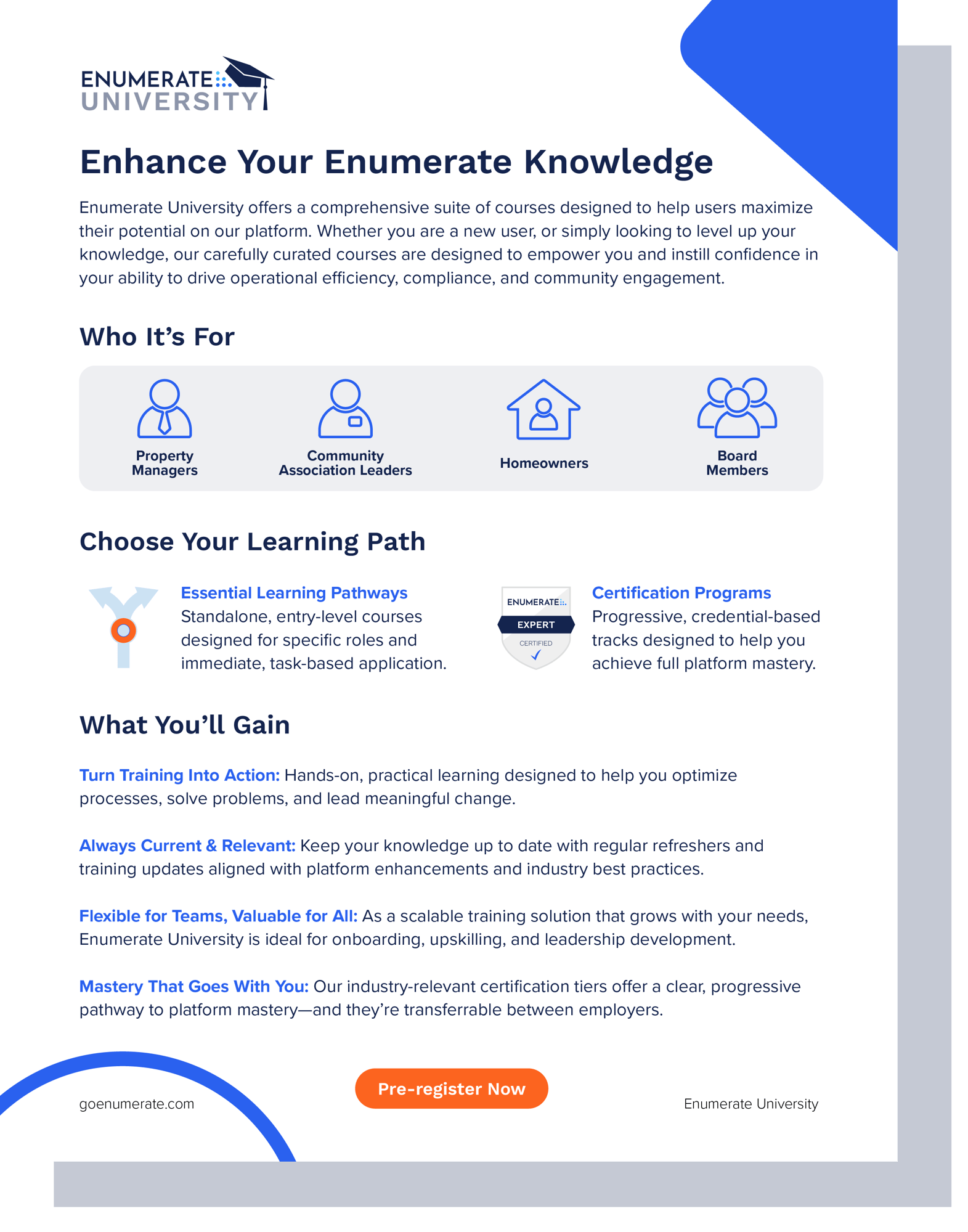 Enumerate University Overview Mockup